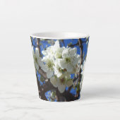 Witte bloesem Clusters Spring Flowering Pear Tree Latte Mok (Voorkant)