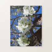 Witte bloesem Clusters Spring Flowering Pear Tree Legpuzzel (Verticaal)
