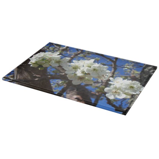 Witte bloesem Clusters Spring Flowering Pear Tree Snijplank (Hoek)