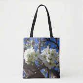 Witte bloesem Clusters Spring Flowering Pear Tree Tote Bag (Voorkant)