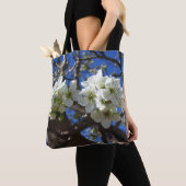 Witte bloesem Clusters Spring Flowering Pear Tree Tote Bag (Dichtbij)