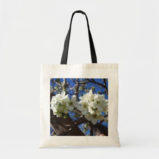 Witte bloesem Clusters Spring Flowering Pear Tree Tote Bag (Voorkant)