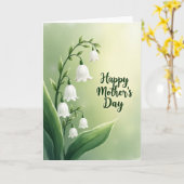 Witte Bloesem Dag Kaart (Gele Bloem)