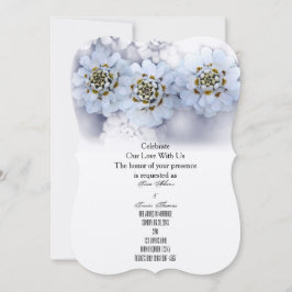 Witte Bloesem Feest Familie Vrienden Bruiloftsgast Kaart