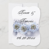 Witte Bloesem Feest Familie Vrienden Bruiloftsgast Kaart (Achterkant)