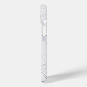 Witte Bloesem Gebosseerde Bloemen Telefoonhoes Case-Mate iPhone Case (Achterkant / Links)