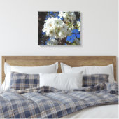 Witte bloesem I Ornamental Pear Tree Canvas Afdruk (Insitu (Slaapkamer))