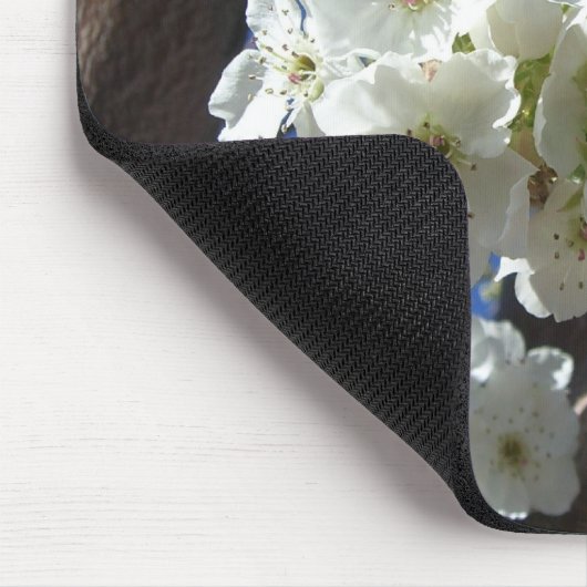 Witte bloesem I Ornamental Pear Tree Muismat (Hoek)