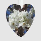 Witte bloesem II Lente bloei Ornament (voorkant)