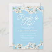 Witte Bloesem Kant Uitbarsten Baby Shower / Sprink Kaart (Voorkant)