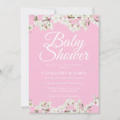  witte bloesem koppels Baby shower / sprenkelen Kaart (Voorkant)