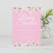  witte bloesem koppels Baby shower / sprenkelen Kaart (Staand voorkant)