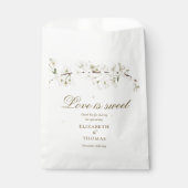 Witte Bloesem Liefde Is Zoete Bruiloft Bedankzakje (Voorkant)