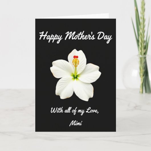Witte Bloesem Moederdag Liefdekaart Kaart (Voorkant)