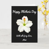 Witte Bloesem Moederdag Liefdekaart Kaart (Gele Bloem)