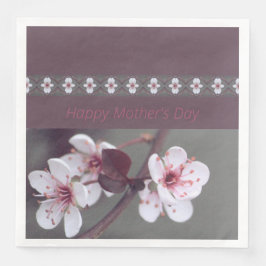 Witte bloesem servet