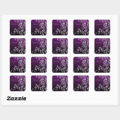 : Witte bloesem Vierkante Sticker (Vel)