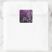 : Witte bloesem Vierkante Sticker (Tas)