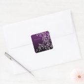 : Witte bloesem Vierkante Sticker (Envelop)