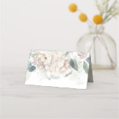 Witte Bloesem Vintage Bruiloft Plaatskaartje (Achterkant)