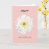 Witte Bloesem Zusters Dagkaart Kaart (Gele Bloem)