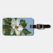 Witte bloesemende Magnolia Bagagelabel (Voorkant horizontaal)