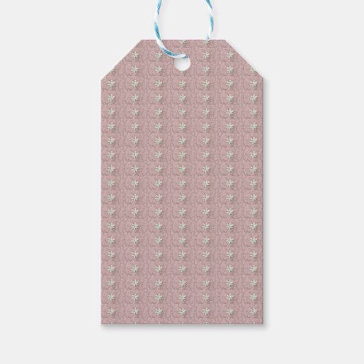 Witte bloesems Abstract Cadeaulabel (Voorkant)