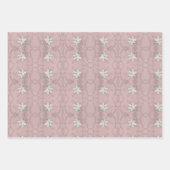 Witte bloesems Abstract Inpakpapier Vel (Voorkant)