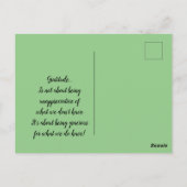 Witte Bloesems Abstracte Dankbaarheid Briefkaart (Achterkant)