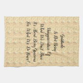 Witte Bloesems Abstracte Dankbaarheid Theedoek (Horizontaal)