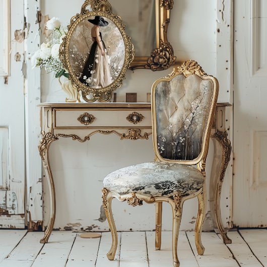 Witte bloesems boomtak Abstract Moody Tissuepapier