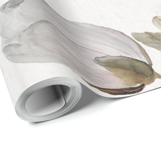 Witte bloesems cadeaupapier (Rol Hoek)