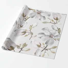 Witte bloesems cadeaupapier