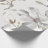 Witte bloesems cadeaupapier (Hoek)