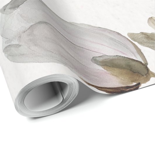 Witte bloesems cadeaupapier (Rol Hoek)