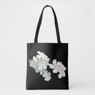 Witte bloesems Canvas tas