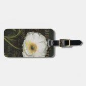 Witte bloesems en bladeren bagagelabel (Voorkant horizontaal)