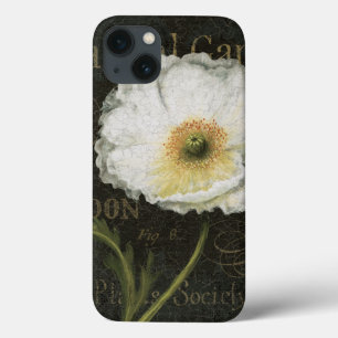 Witte bloesems en bladeren iPhone 13 hoesje
