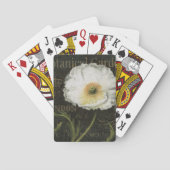 Witte bloesems en bladeren pokerkaarten (Achterkant)