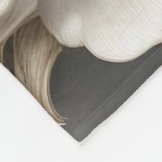 Witte bloesems fleece deken (Hoek)