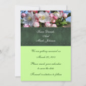 Witte bloesems Floral bruiloft bewaart de datum Kaart (Voorkant)