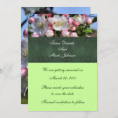 Witte bloesems Floral bruiloft bewaart de datum Kaart (Voorkant / Achterkant)