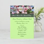 Witte bloesems Floral Weddenschap Kaart (Staand voorkant)