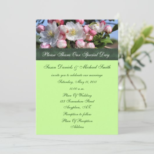 Witte bloesems Floral Weddenschap Kaart (Staand voorkant)