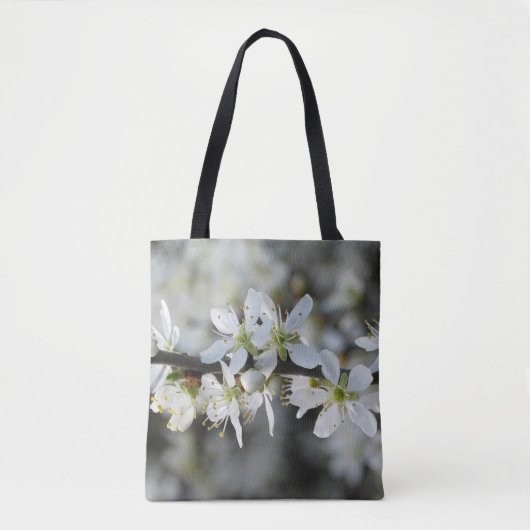 Witte Bloesems Foto All-Over-Print Canvas tas (Voorkant)