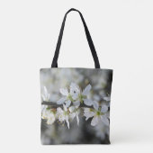 Witte Bloesems Foto All-Over-Print Canvas tas (Achterkant)
