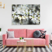 Witte Bloesems Foto Verpakt Canvas Afdruk (Insitu (Woonkamer))
