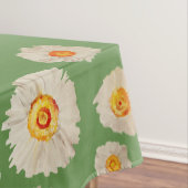 Witte Bloesems Groene Tafelkleed (Voorbeeld)