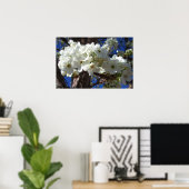 Witte Bloesems II Lentebloeiende Boom Poster (Thuiskantoor)