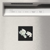 Witte bloesems magneet (Insitu (Vaatwasser))